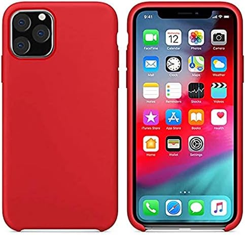 For iPhone 11 Pro Max inch) Back Silicone Case Red price in