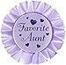 Favorite Aunt Satin Button Party Accessory (1 count) (1/Pkg)