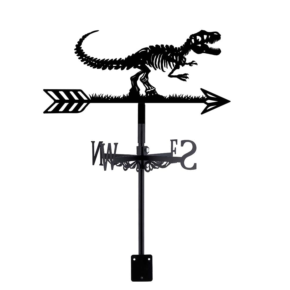 SUPERDANT Dinosaur Fossils Weather Vane Dinosaur Weathervanes Dinosaur Wind Vanes Weather Vane for the Garden Wind Direction Indicator for Roof Yard Outdoor Farm Barn Sheds Garden Patio Decoration