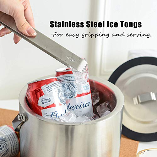Rorence Stainless Steel Ice Bucket 3 Quart DoubleWall Insulated