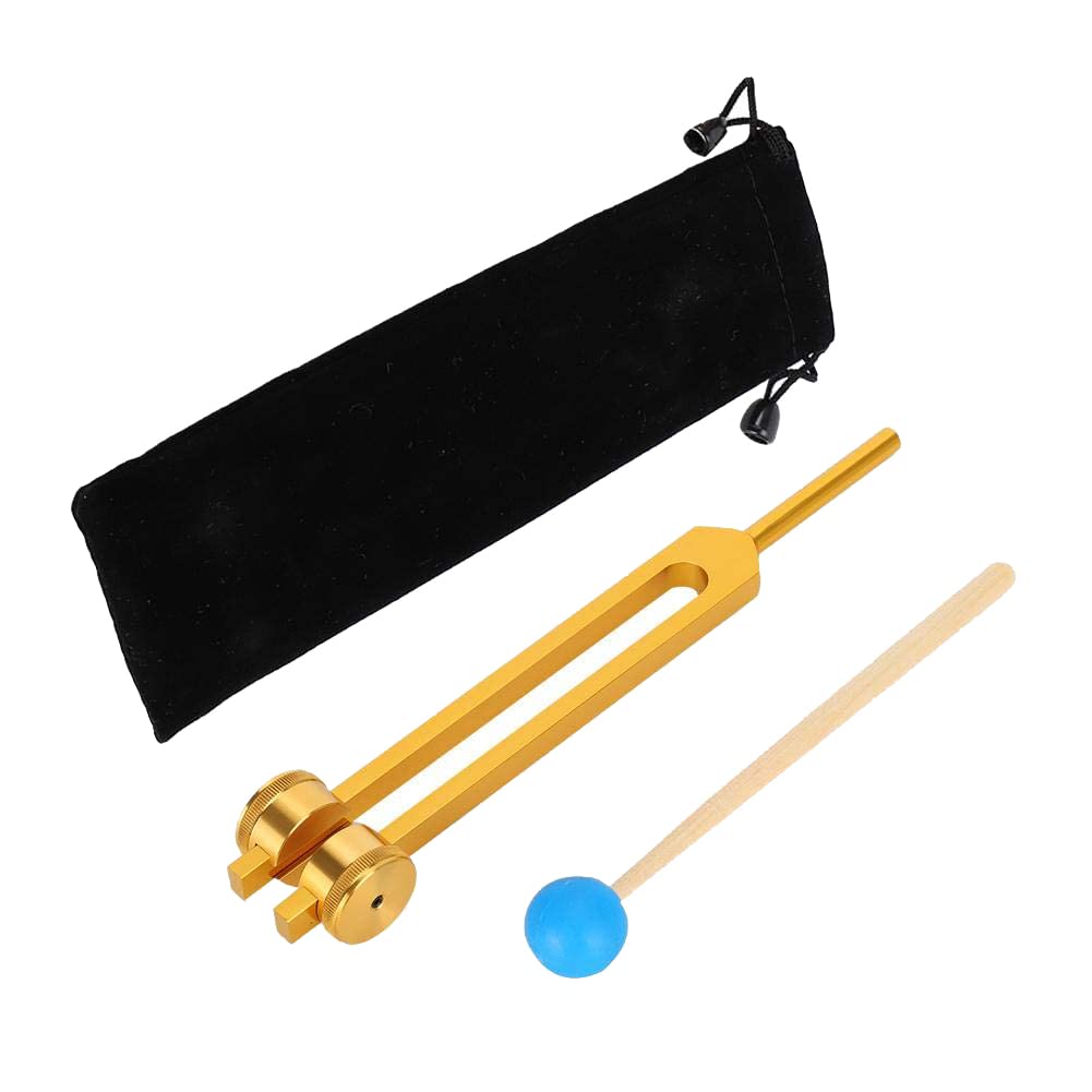 Wiedfedy Aluminum Alloy 112.45HZ Tuning Fork with Hammer,Chakra Tuning Energy Forks Yoga Tuning Energy Fork Chakra Tuning Forks