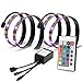 Bias Lighting for HDTV USB Powered TV Backlighting, Home Theater Accent lighting Kit With Remote Control, Kohree 2 RGB Multi Color Led Light Strip (Reduce eye fatigue and increase image clarity)