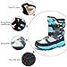GUBARUN Boys Snow Boots Winter Waterproof Slip Resistant Cold Weather Shoes (Big Kid)-5.5M,Black/Blue