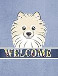 Caroline's Treasures BB1393GF Pomeranian Welcome Flag, Small, Multicolor