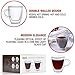 Eparé Glass Espresso Cups - Set of 4 Double Walled Espresso Cups with Handle - 2 oz Single Shot Latte Glasses Cup - Clear Double Insulated Coffee or Cappuccino Mug