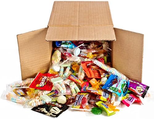 ultimate packages Hi Chew, Hot Tamales, Starburst, Skittles, Lifesavers, Black Forest Fruit Snack, Mike n Ike, Jolly Rancher, Lollipops Loaded with Hard and Soft Candy Bulk Mix Goodies, 4 lb