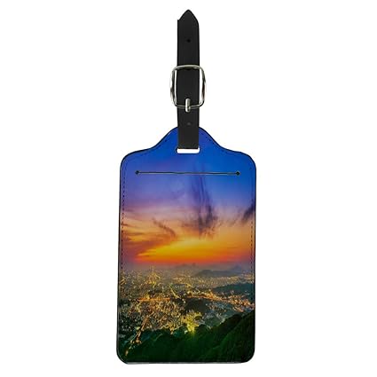 Amazoncom Semtomn Luggage Tag South Korea Skyline Of Seoul