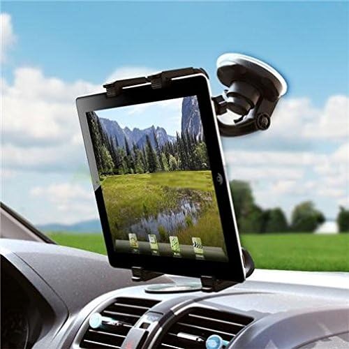 Car Mount Tablet Holder Windshield Swivel Cradle Window Dock Suction Black Muti Angle Rotation for Acer ICONIA TAB A200 - Acer Iconia Tab A210 / A211 - Acer Iconia Tab A500