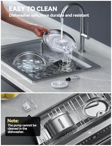 FEELNEEDY Stainless Steel Cat Fountain 3.5 Litre Water Fountain with Tap for Pets Quiet with 3 Filters and USB Plug