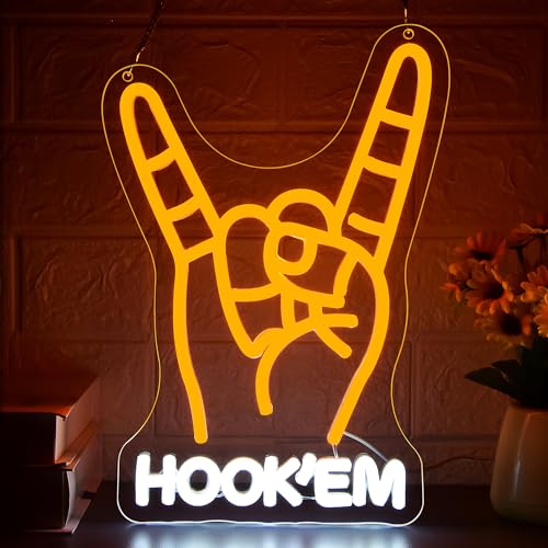 Hook Em Neon Sign