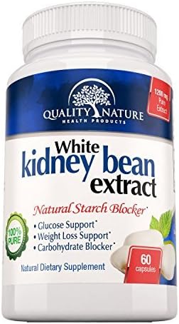 White Kidney Bean Extract - 1200mg Pure Extract for Weight Loss - 100% Natural Powerful Carb Blocker - Best Premium Quality Ingredients - Guarantee By Quality Nature. by Quality Nature