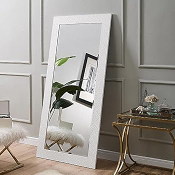 Naomi Home Mosaic Style Full Length Floor Mirror White