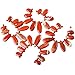 SUNYIK Red Japer Loose Bead for Jewelry Making,Teardrop Shields Stone,9Pcs/Set