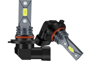 HOCOLO 2x F2 9005 HB3 H10 8000K Car LED Fog Lights Replace Halogen Bulbs,3570 CSP-Chips 80W 8000LM,Bright IP68 Waterproof Vehicle Lamp Accessories Exterior Automotive (Ice Blue, 9005/HB3/H10)