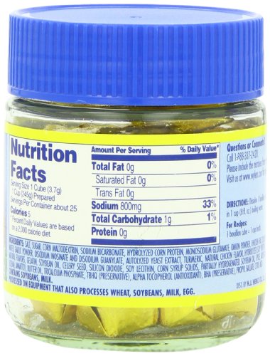 Wyler's Instant Chicken Bouillon Cubes (3.25 oz Jars, Pack of 8)