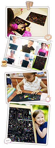 11" x 7.9" Rainbow Scratch Paper Note with Wooden Stylus, 10 Pages - Thumbnail 4