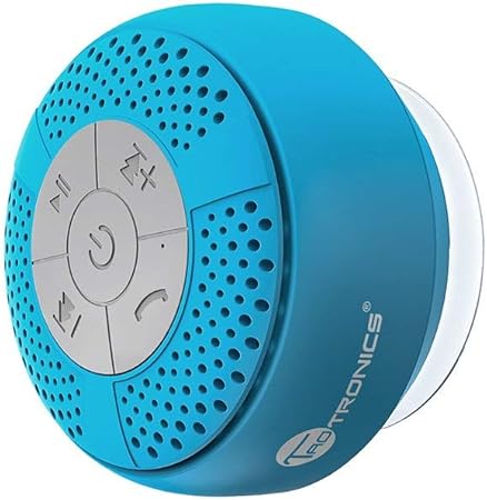 Amazon Taotronics お風呂専用 Bluetooth スピーカー 吸盤式 ワイヤレススピーカー マイク搭載 防水仕様 dp Avrcp対応 Tt Sk03 ブルー Taotronics ポータブルスピーカー