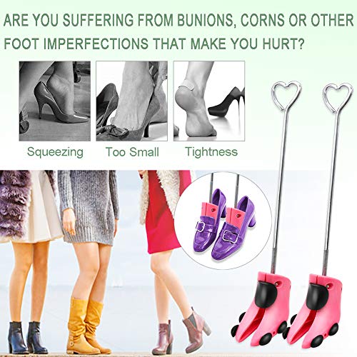 APREUTY Shoe Stretcher Women and Men's Shoe Stretcher Boots Stretch for Wide Feet-Pair Pink - Thumbnail 5