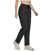 TZDNI Womens Hiking Pants Lightweight Quick Dry Joggers with Zipper Pockets Water Resistant Travel Outdoor HH23019W