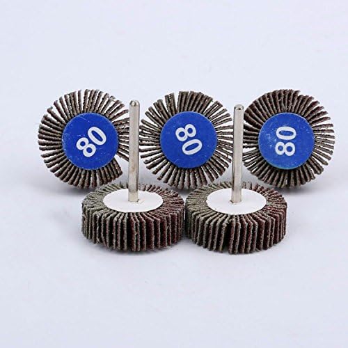 Obula£¨TM) 5Pcs 80#Grit Sanding Sandpaper Flap Wheel Sanding Disc Set Polishing Wheel for Dremel Rotary Tools Dremel Accessories