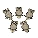 Beadthoven 10pcs Owl Pendant Vintage Tibetan Style Alloy Pendants Cabochon Bezel Fit Flat Round Tray in 25mm for jewelry Making Necklaces Accessories (Antique Bronze)