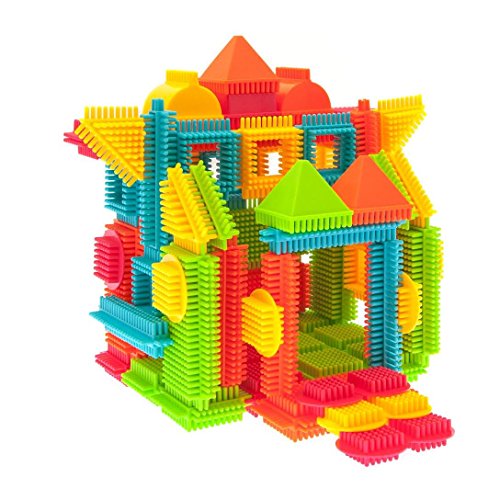 PicassoTiles PTB120 120pcs Bristle Shape 3D Building Blocks Tiles Construction Playboards, Creativity beyond Imagination, Inspirational, Recreational, Educational Conventional