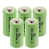 (5-PACK) Exell 1.2V 2/3AA Size 700mAh NiMH Rechargeable Button Top Batteries use w/electric mopeds meters two radios electric razors toothbrushes cameras mobile phones pagers medical instruments