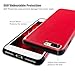 technext020 iPhone 7 Plus Red Leather Case/iPhone 8 Plus Red Leather Case, Ultra Slim Fit Artificial PU Synthetic Leather Case Shock Resistance Protective Cover for iPhone 7 Plus/iPhone 8 Plus Red
