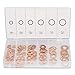 Neiko 50462A Copper Washer Flat Ring Assortment Set with Storage Case, 110 Pieces | SAE Sizes