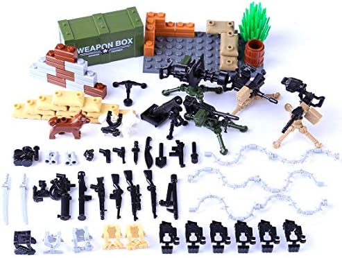 NURICH Minifigures SWAT Team Special Police Soldier Army Mini Figures Set with Military Weapons for Kids