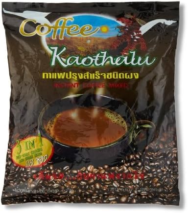 Khaothalu Instant 3 in 1 Coffee Non-dairy Creamer and Sugar Mixed Special Formula 2, 600g. (20g.x30 Sachets) Thai
