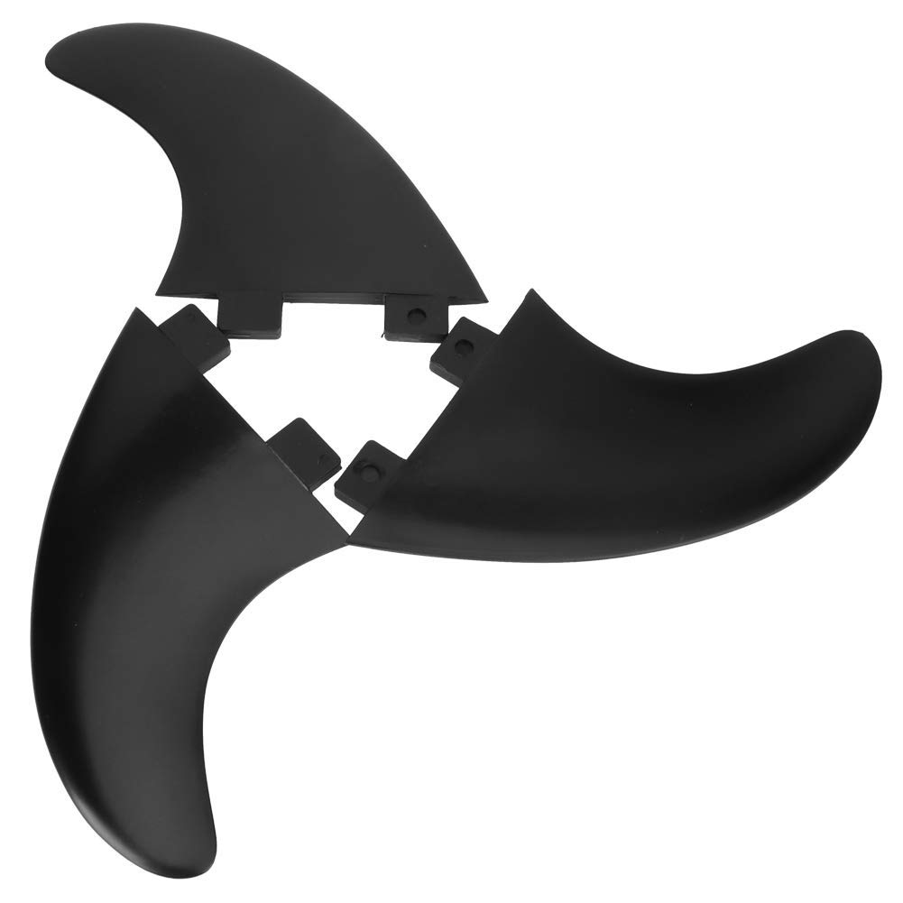 Qinlorgo 3Pcs Black FCS Surfboard Water Fin, Left Middle Right Surf Surfboard Tail Water Fin Set, Surfboard Tracking Fins, Outdoor for Surfing(Surfboard rudder)