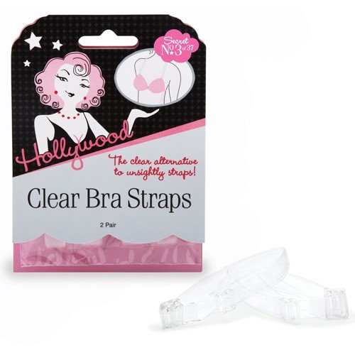 Hollywood Clear Bra Straps 2 pair