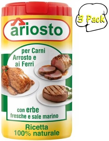 Ariosto Meat Seasoning, Roasted and Grilled, 2.8 Ounce, 3 Per Case by Ariosto