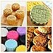HIRALIY Mooncake Mold Set 8 Stamps with Storage Box, Mid-Autumn Festival Hand Press DIY Moon Cake Maker Cookie Stamps Pastry Tool 1 Mold 8 Pcs Flower Mode Pattern