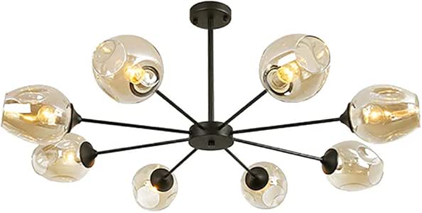 WEM - Lámpara de techo de 6 luces con montura semirempotrada, con forma