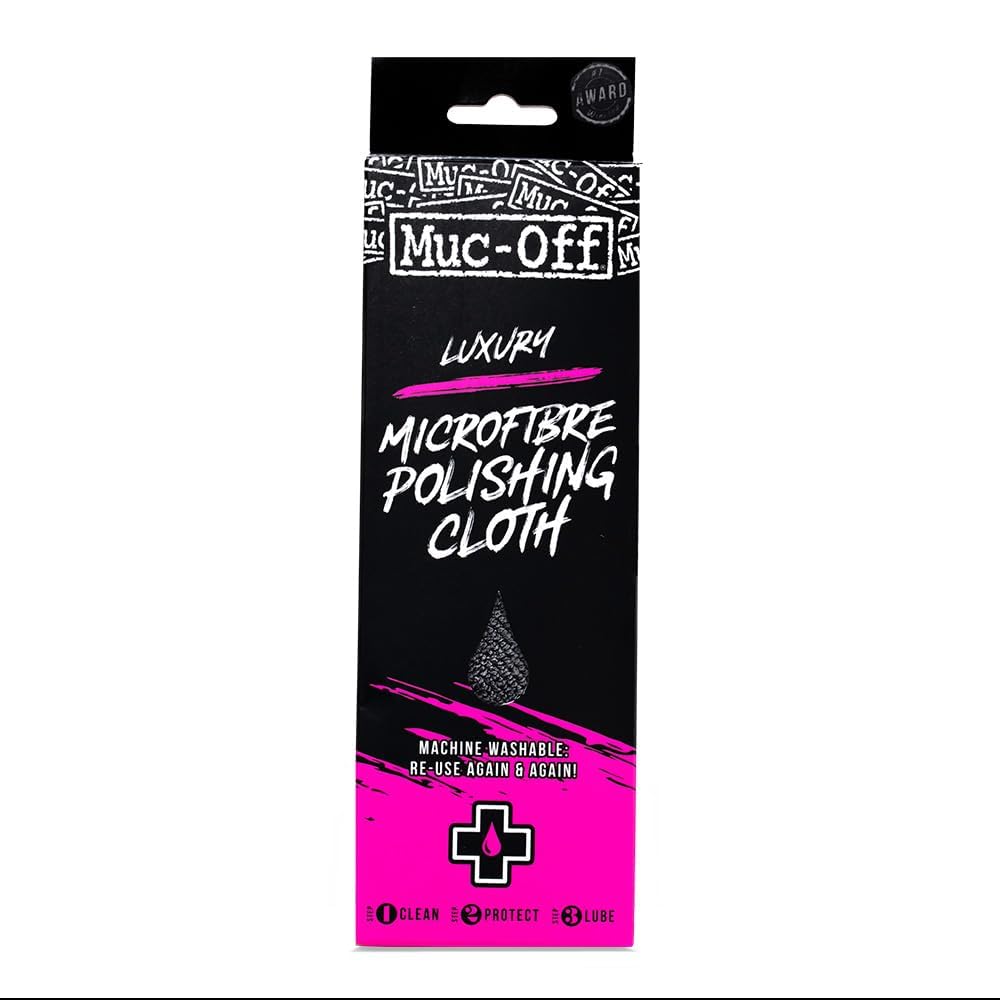 Muc Off Luxury Microfibre Polishing Cloth - Super Soft, Machine Washable Detailing Cloth with Split-Fibre Technology - Safe on all Surfaces