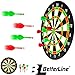 Magnetic Dartboard Set - 16 Inch Dart Board with 6 Strong Magnet Darts for Kids and Adults - Gift for Game Room, Office, Man Cave and Parties (Green Red White)