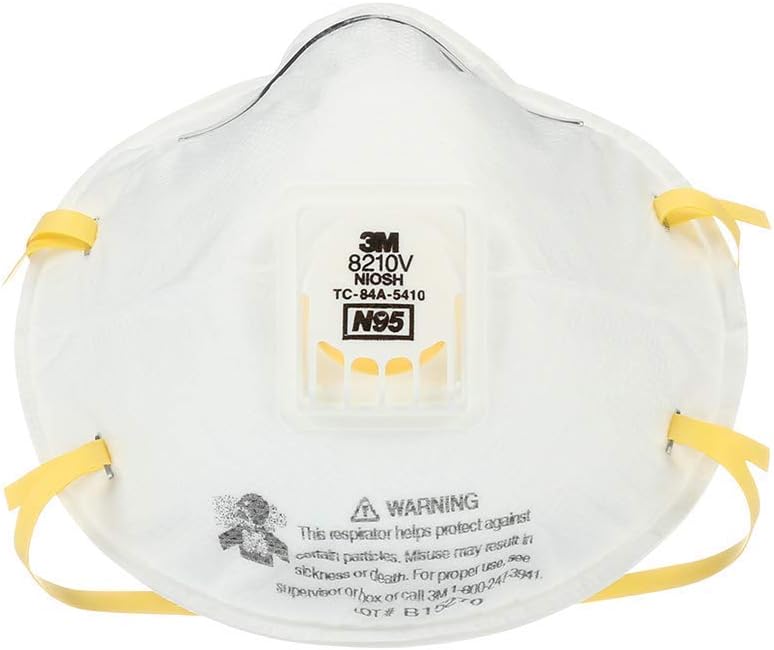 3M Particulate Respirator Face Mask with Flow Valve，10Pcs/20Pcs (10)