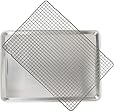 Nordic Ware 44612 2 Pc Naturals Big Sheet W/Oven Safe Nonstick Grid, 2-Piece Set, Aluminum