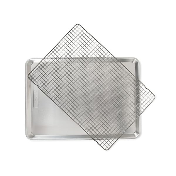Nordic Ware 2 Pc Naturals Big Sheet W/Oven Safe Nonstick Grid, 1 Pack, Aluminum The Home