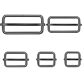 CooBigo Metal Adjustable Slide Buckles Tri-Glide Rectangle Adjuster Suspender Strap Slider for Purse Bag