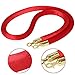 Yaheetech 6pcs Stainless Steel Stanchion Posts - 6.6FT Extended Red Velvet Rope Retractable Barriers Ropes Safety Barriers Set with Stable Base for Party Supplies Theater Hotels Clubs Museums, Gold