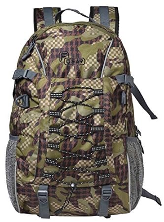 F Gear Macho Camouflage Polyester 31 Ltrs Green Trekking Backpack (2373)