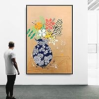 Framed Canvas Wall Art Flowers Canvas Prints Home Artwork Decoration for Living Room,Bedroom - 16x24 inches