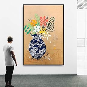 Framed Canvas Wall Art Flowers Canvas Prints Home Artwork Decoration for Living Room,Bedroom - 16x24 inches