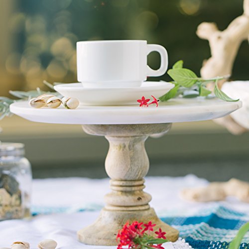 Huji Fine Porcelain 4 oz. Espresso Turkish Tea Coffee Cups and Saucers Drinkware Gift Set (4 Cups, 4 Saucers)