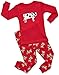 Leveret Little Boys Girls Cow 2 Piece Children Pajama 100% Cotton (12M-5Y)
