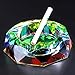 Kaforise Crystal Outdoors Indoors Cigarette Ashtray Ash Holder Case, Colorful Pattern Home Office Tabletop Beautiful Decoration Craft (bling bling 03)