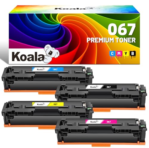 Koala 067 067H Toner Cartridge (with Chip) Compatible for Canon 067 067H for Canon i-SENSYS MF655CDW MF657CDW LBP631CW LBP633CDW MF651CW Toner (1-Black 1-Cyan 1-Magenta 1-Yellow 4 Packs)